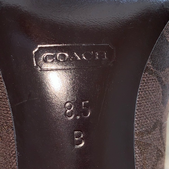 COACH Peep Toe Pump Jacquard Print/leather 8.5 - Picture 6 of 8